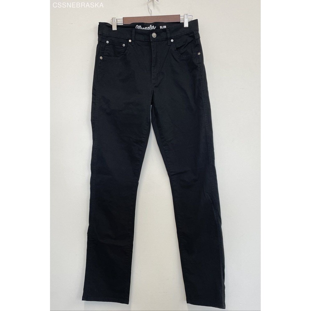 Wrangler Black Men's Retro Slim Fit‎ Straight Leg Pant - Size 30x36